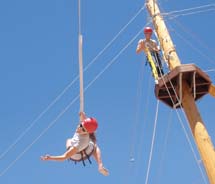 The new Moab high ropes challenge course hopes to draw meeting planners from around the West looking for group team-building activities. // © 2012 Moab Adventure Center